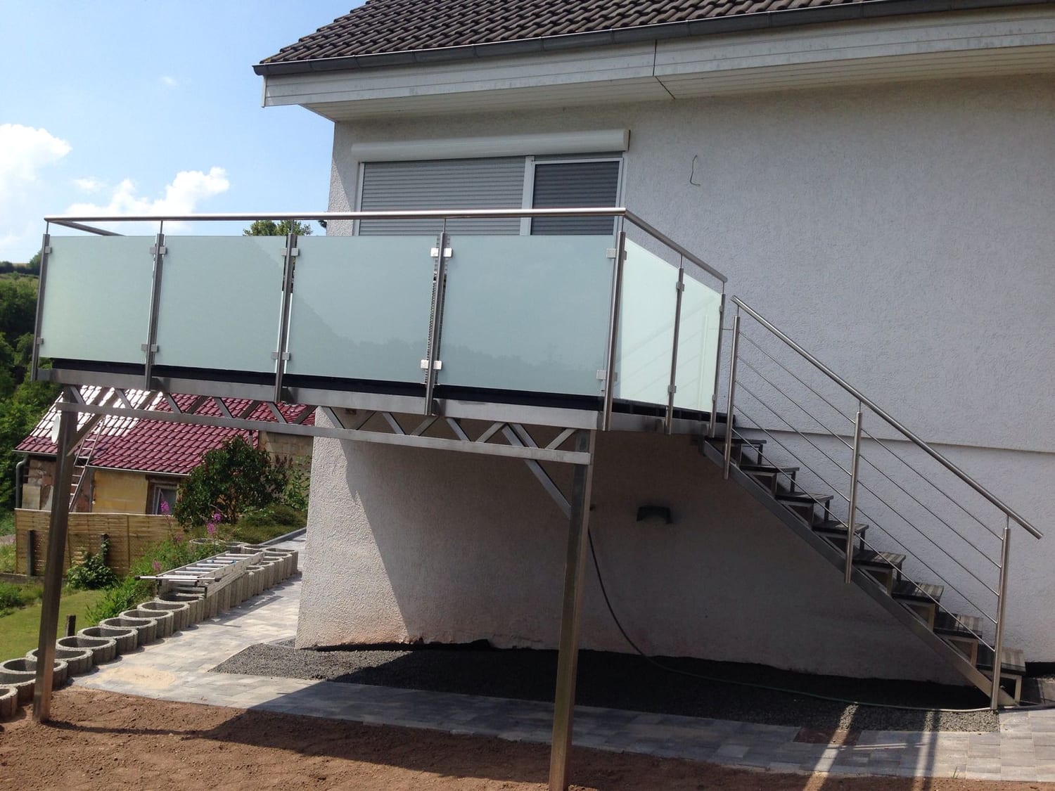 Balkon mit Glasgeländer – Referenz 19 – AN Metallbau GmbH