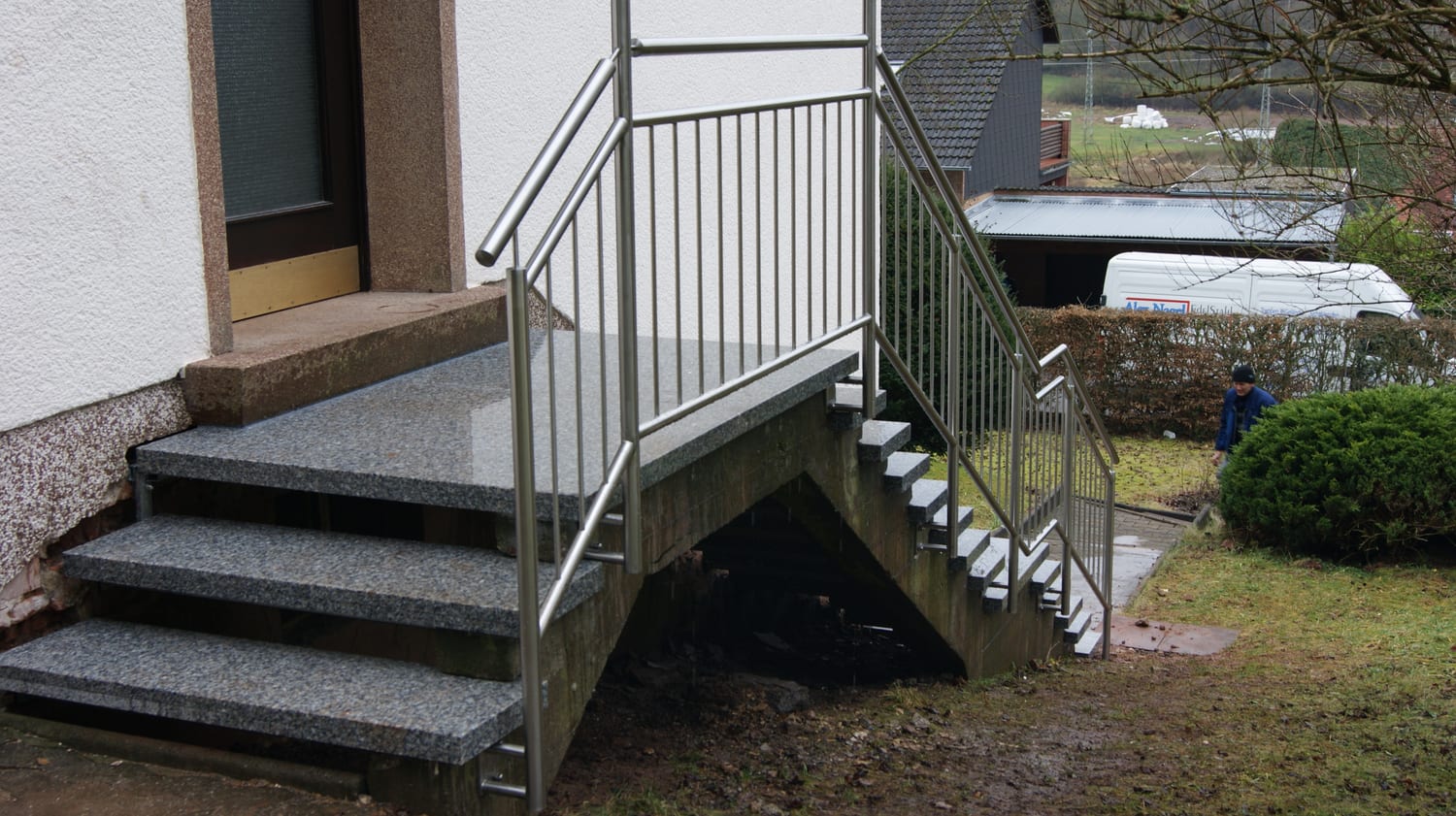 Treppengeländer aus Edelstahl & Glas – Referenz 128 – AN Metallbau GmbH