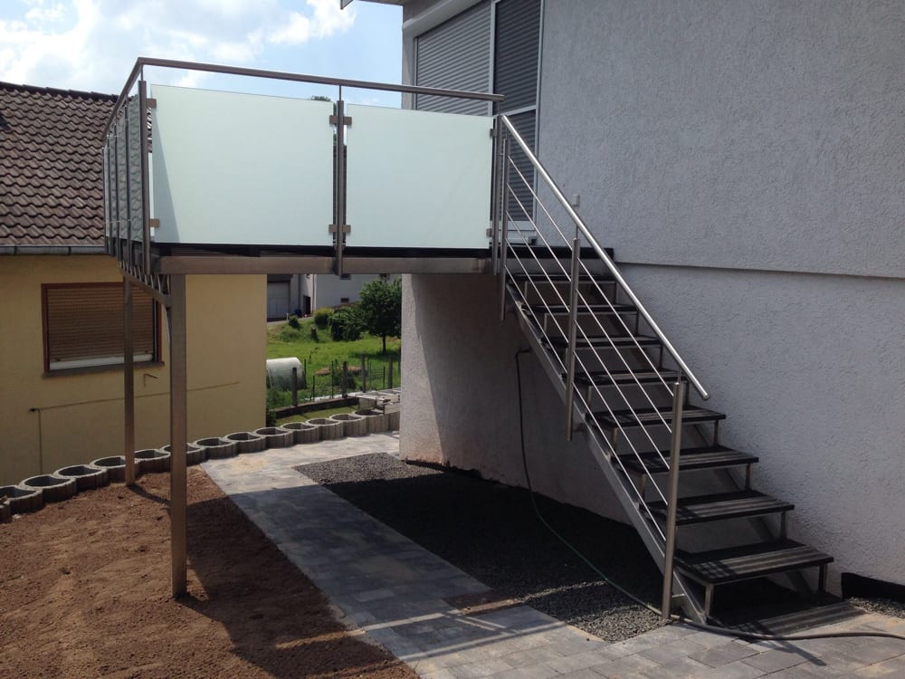 Glasgeländer aus Edelstahl und Glas – Referenz 34 – AN Metallbau GmbH